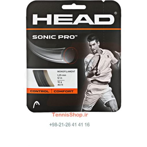 زه تک راکت تنیس مشکی برند HEAD مدل Sonic Pro