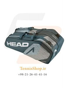 ساک تنیس 6 راکته سبز طوسی برند Head مدل CORE Combi