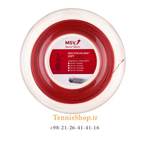 زه رول تنیس ام اس وی سری Focus Hex SOFT مدل 1.25 رنگ قرمز