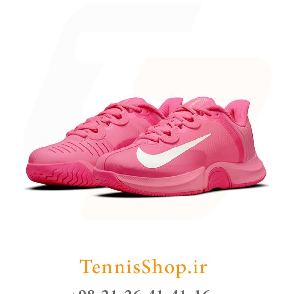 کفش تنیس نایک سری GP Turbo تکنولوژی AIR ZOOM رنگ صورتی (2)