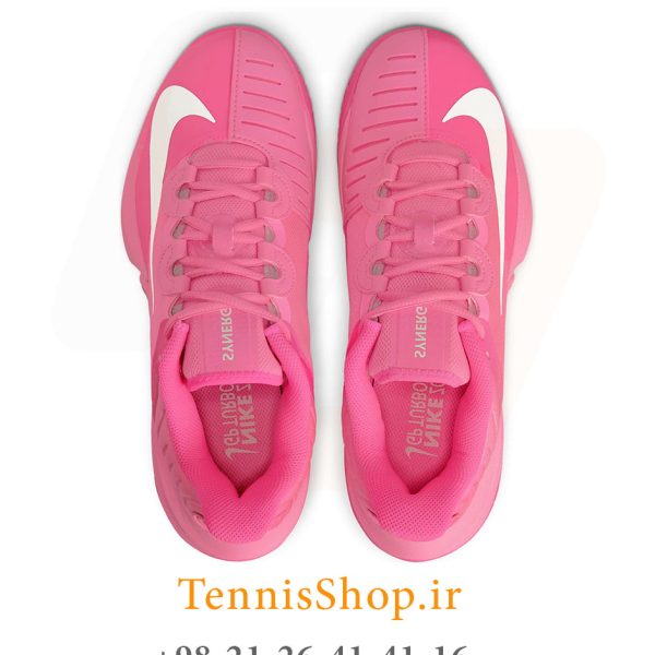 کفش تنیس نایک سری GP Turbo تکنولوژی AIR ZOOM رنگ صورتی (3)