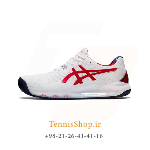 کفش تنیس اسیکس سری gel resolution 8 LE رنگ سفید (1)