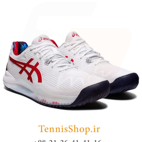 کفش تنیس اسیکس سری gel resolution 8 LE رنگ سفید (2)