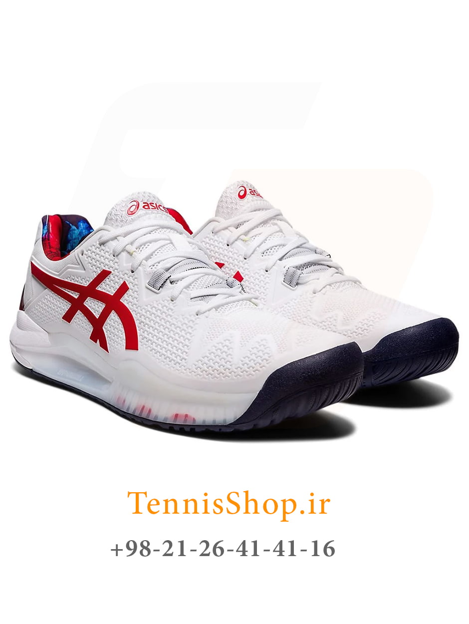 کفش تنیس اسیکس سری gel resolution 8 LE رنگ سفید (2)