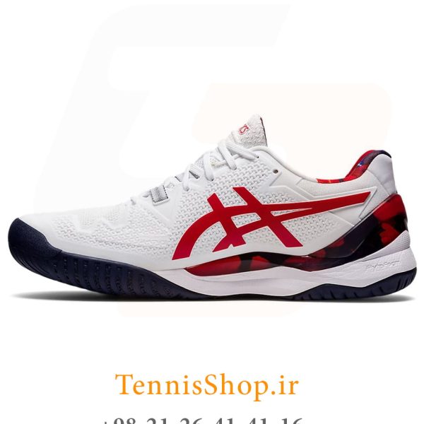 کفش تنیس اسیکس سری gel resolution 8 LE رنگ سفید (3)