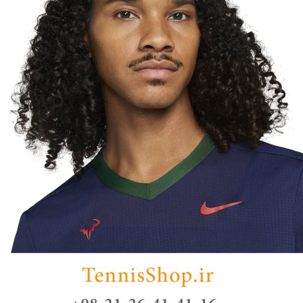 تیشرت تنیس مردانه نایک مدل Court Advantage Rafa رنگ سرمه ای (4)