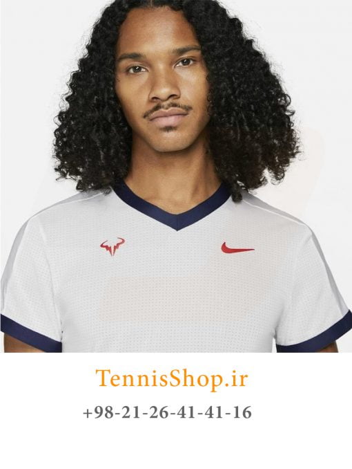 تیشرت تنیس مردانه نایک مدل Court Advantage Rafa رنگ سفید (4)