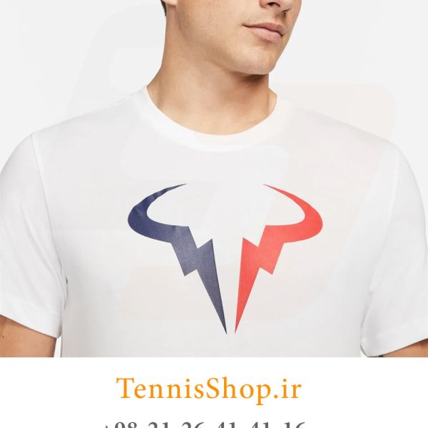 تیشرت تنیس مردانه نایک مدل Court Rafa رنگ سفید (5)