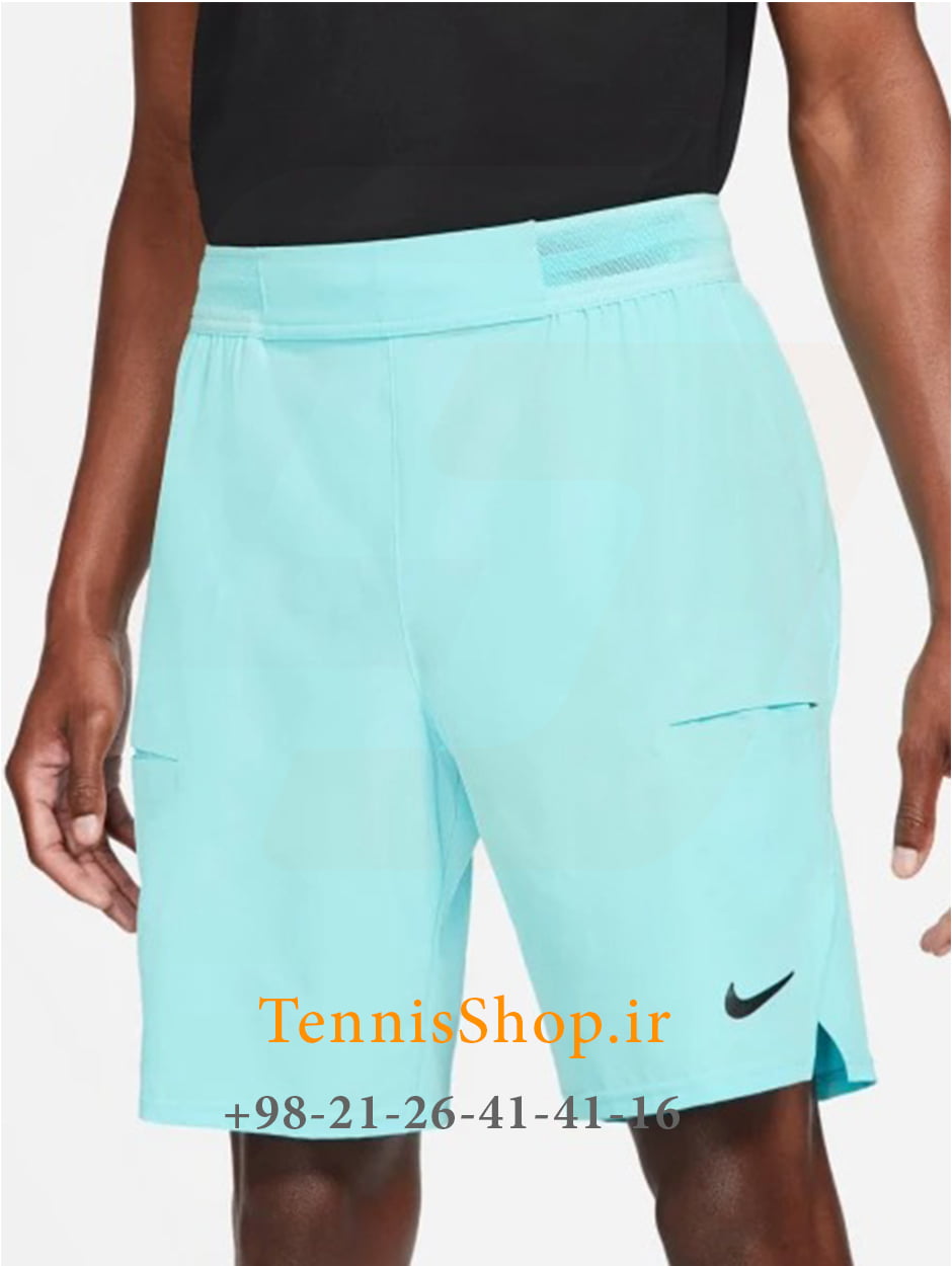شلوارک تنیس مردانه نایک مدل Court Advantage رنگ آبی (3)