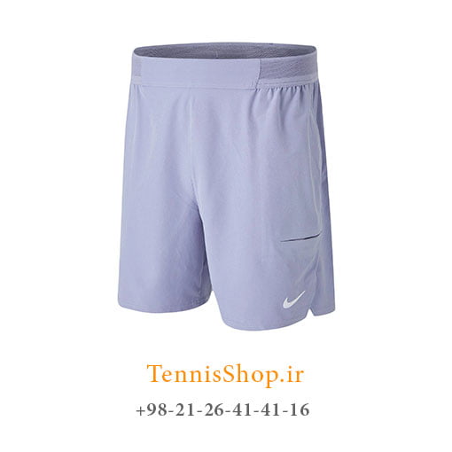 شلوارک تنیس مردانه نایک مدل Court Advantage رنگ طوسی (1)