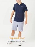 شلوارک تنیس مردانه نایک مدل Court Advantage رنگ طوسی (4)