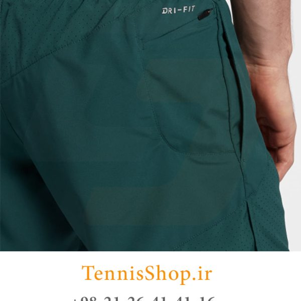 شلوارک تنیس مردانه نایک مدل Flex رنگ سبز (3)