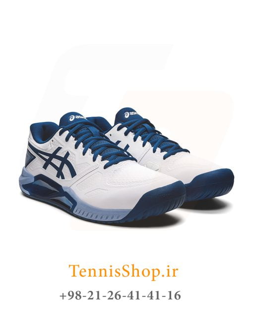 کفش تنیس اسیکس سری GEL CHALLENGER 13 رنگ سفید آبی (2)