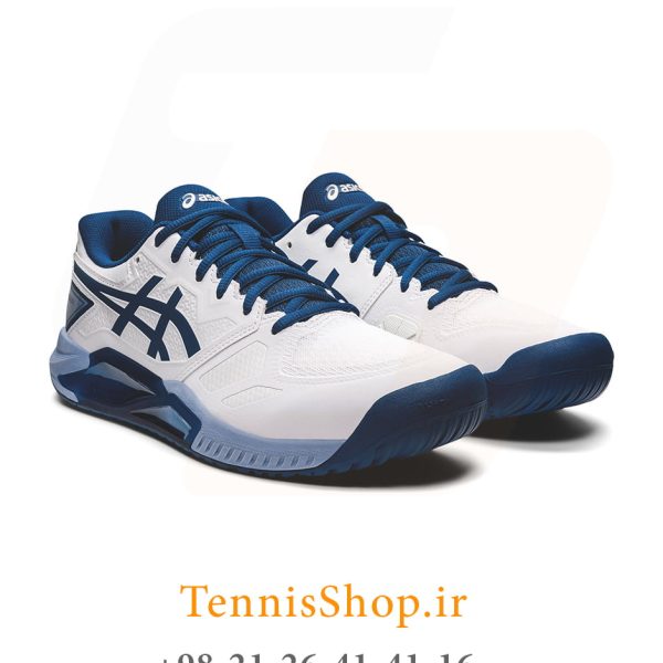 کفش تنیس اسیکس سری GEL CHALLENGER 13 رنگ سفید آبی (2)
