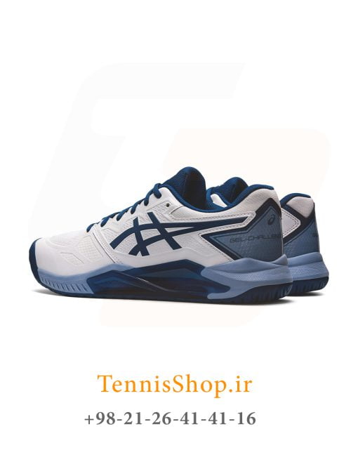 کفش تنیس اسیکس سری GEL CHALLENGER 13 رنگ سفید آبی (3)