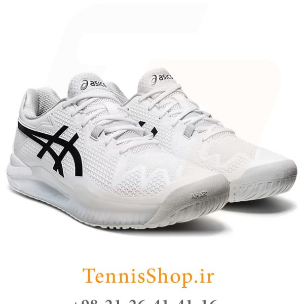 کفش تنیس اسیکس سری GEL RESOLUTION 8 رنگ سفید مشکی (2)