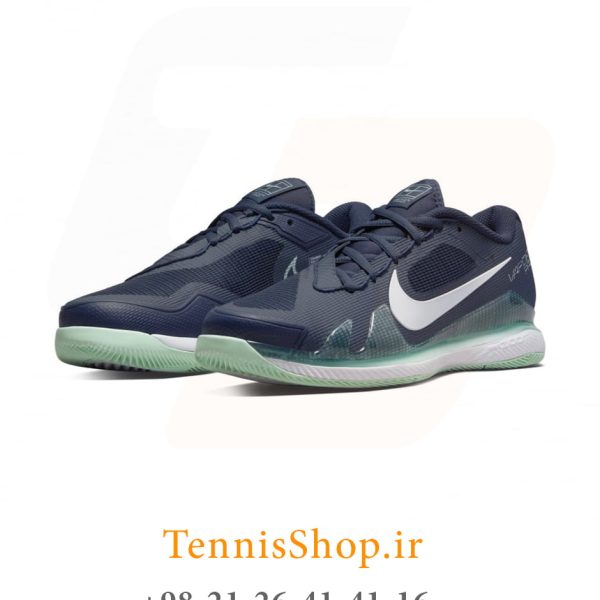 کفش تنیس نایک سری VAPOR PRO تکنولوژی AIR ZOOM رنگ سرمه ای سبز (2)
