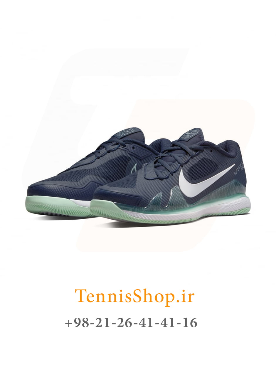 کفش تنیس نایک سری VAPOR PRO تکنولوژی AIR ZOOM رنگ سرمه ای سبز (2)