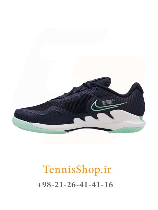 کفش تنیس نایک سری VAPOR PRO تکنولوژی AIR ZOOM رنگ سرمه ای سبز (3)