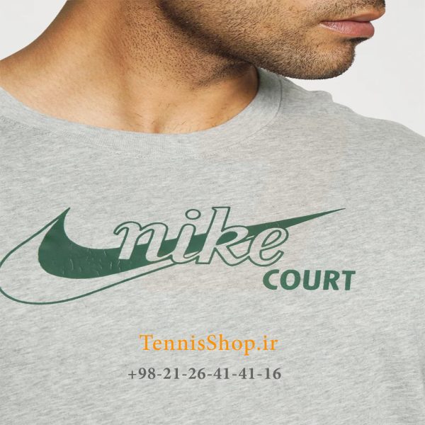 تیشرت تنیس مردانه نایک مدل Court Dri-Fit Swoosh Tee رنگ طوسی