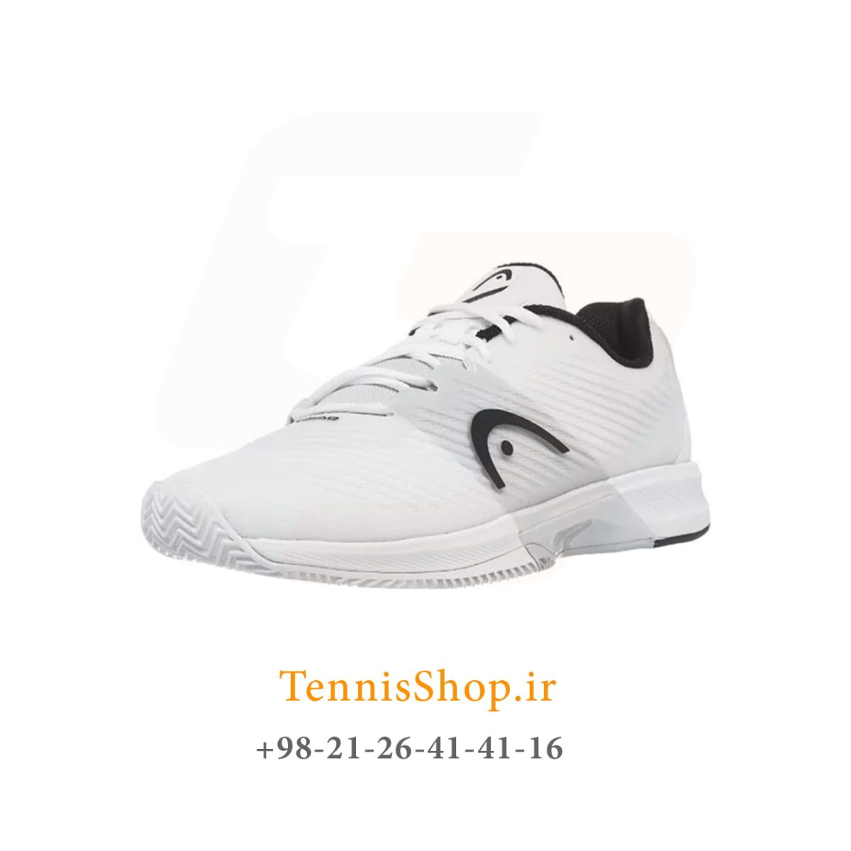 کفش تنیس هد سری REVOLT PRO 4 مدل clay رنگ سفید طوسی