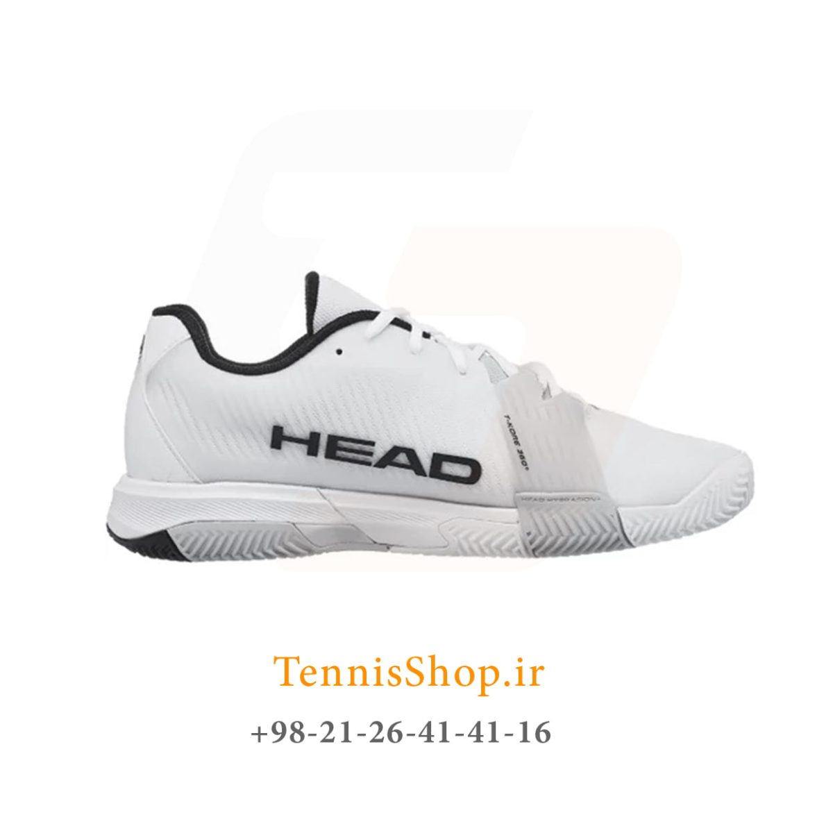 کفش تنیس هد سری REVOLT PRO 4 مدل clay رنگ سفید طوسی
