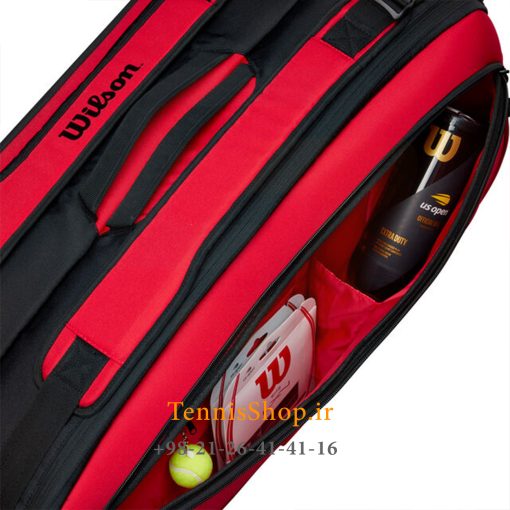 ساک تنیس ویلسون سری Super Tour مدل 9 راکته CLASH رنگ قرمز