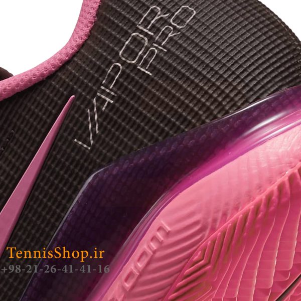کفش تنیس نایک سری VAPOR PRO تکنولوژی AIR ZOOM رنگ زرشکی صورتی