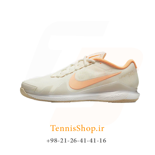 کفش تنیس نایک سری VAPOR PRO تکنولوژی AIR ZOOM رنگ سفید-نارنجی