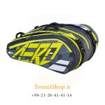 ساک تنیس بابولات سری PURE AERO مدل 12 راکته رنگ مشکی زرد