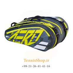 ساک تنیس بابولات سری PURE AERO مدل 12 راکته رنگ مشکی زرد