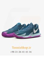 کفش تنیس نایک سری ZOOM VAPOR CAGE CLAY مدل RAFA رنگ سبز-بنفش