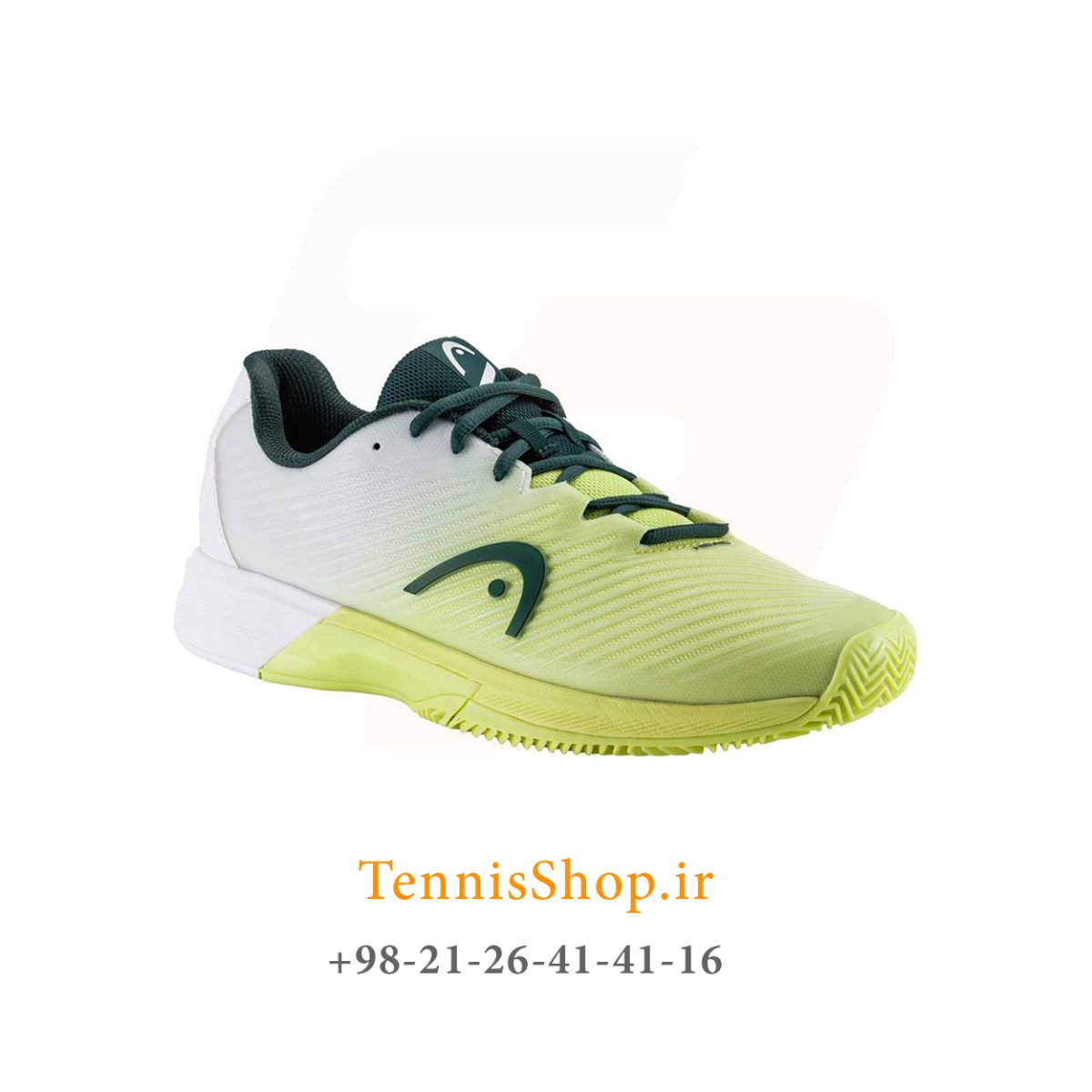 کفش تنیس هد سری REVOLT PRO 4 مدل clay رنگ سبز سفید