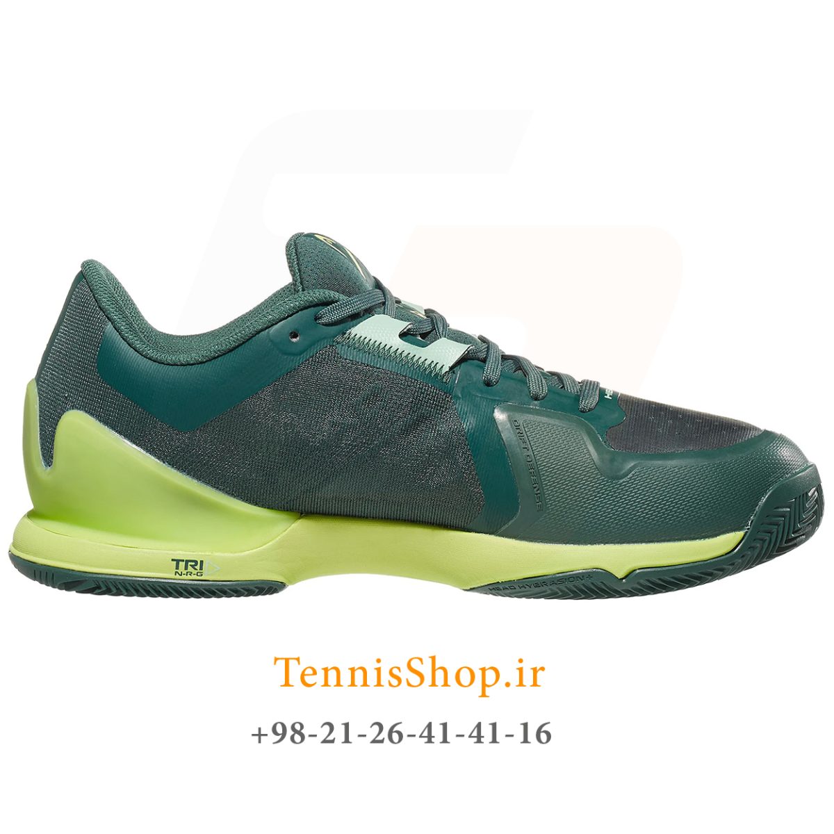 کفش تنیس هد سری SPRINT PRO 3.5 مدل clay رنگ سبز ارتشی فسفری