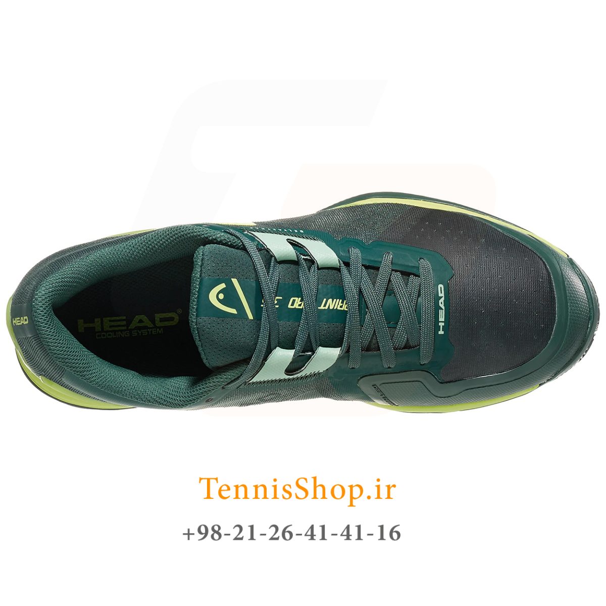 کفش تنیس هد سری SPRINT PRO 3.5 مدل clay رنگ سبز ارتشی فسفری