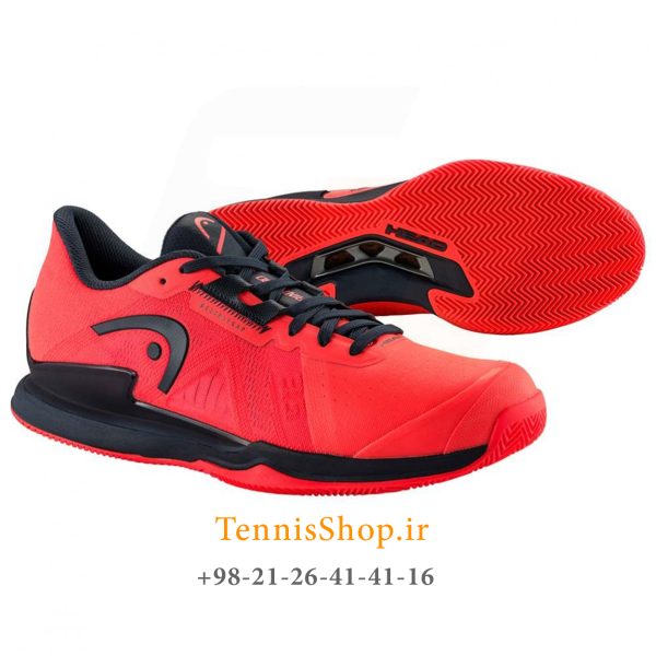 کفش تنیس هد سری SPRINT PRO 3.5 مدل clay رنگ قرمز مشکی
