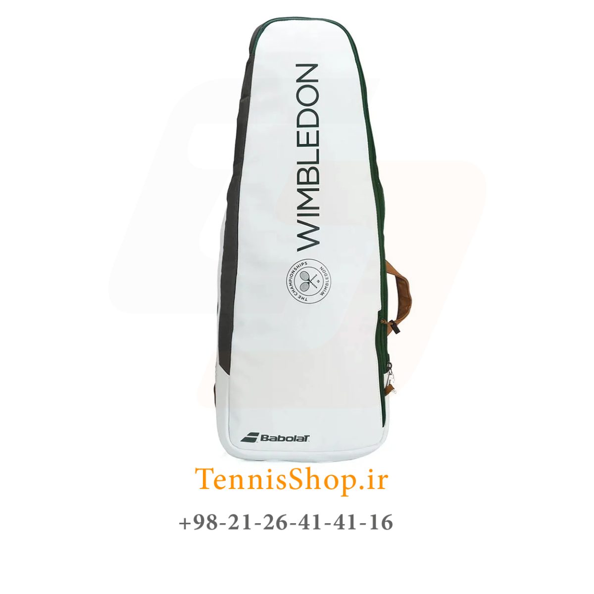 کوله پشتی تنیس بابولات سری PURE WIMBLEDON رنگ سفید قهوه ای (2) کوله پشتی تنیس بابولات سری PURE WIMBLEDON رنگ سفید قهوه ای