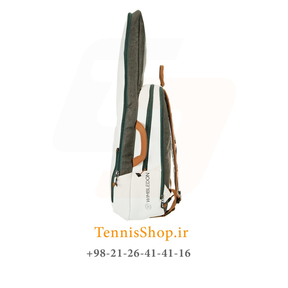کوله پشتی تنیس بابولات سری PURE WIMBLEDON رنگ سفید قهوه ای (5) کوله پشتی تنیس بابولات سری PURE WIMBLEDON رنگ سفید قهوه ای