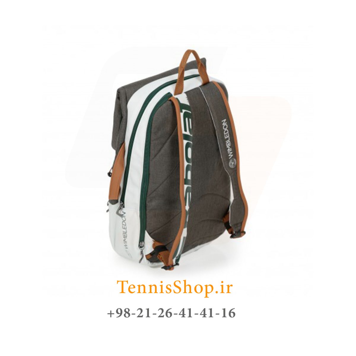 کوله پشتی تنیس بابولات سری PURE WIMBLEDON رنگ سفید قهوه ای (6) کوله پشتی تنیس بابولات سری PURE WIMBLEDON رنگ سفید قهوه ای