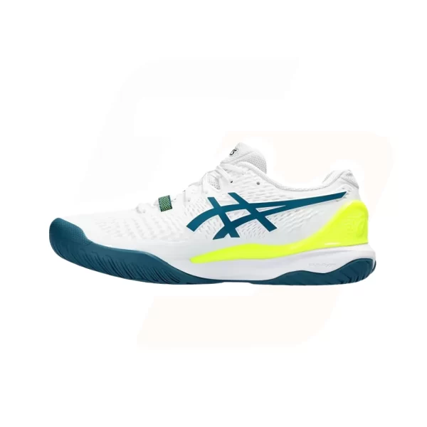 کفش تنیس اسیکس سری 9 GEL RESOLUTION رنگ سفید-سبز (2)