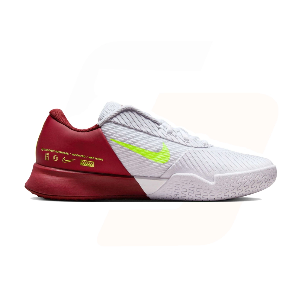 کفش تنیس نایک سری VAPOR PRO 2 تکنولوژی AIR ZOOM رنگ زرشکی-سفید (8)