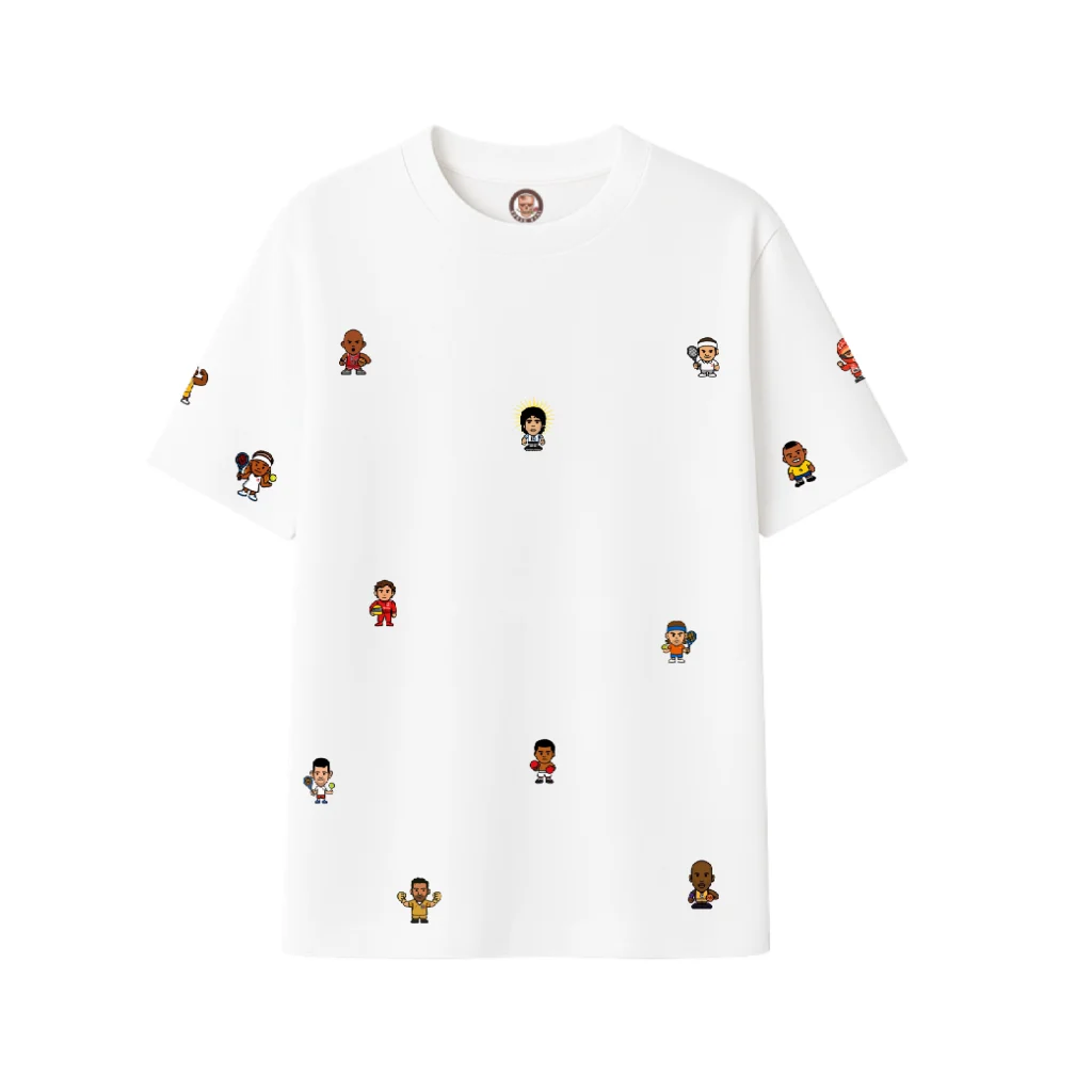 تیشرت شوگردنی مدل LEGENDS رنگ سفید