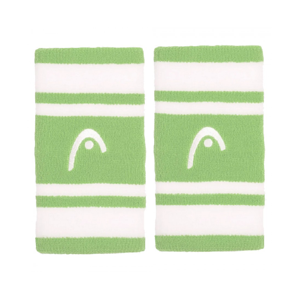 مچ بند تنیس هد سری 5 اینچ مدل 2 عددی رنگ سفید-سبز پاستیلی