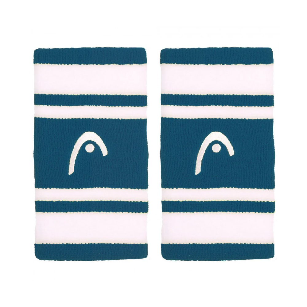 مچ بند تنیس هد سری 5 اینچ مدل 2 عددی رنگ سفید-سبز پر رنگ