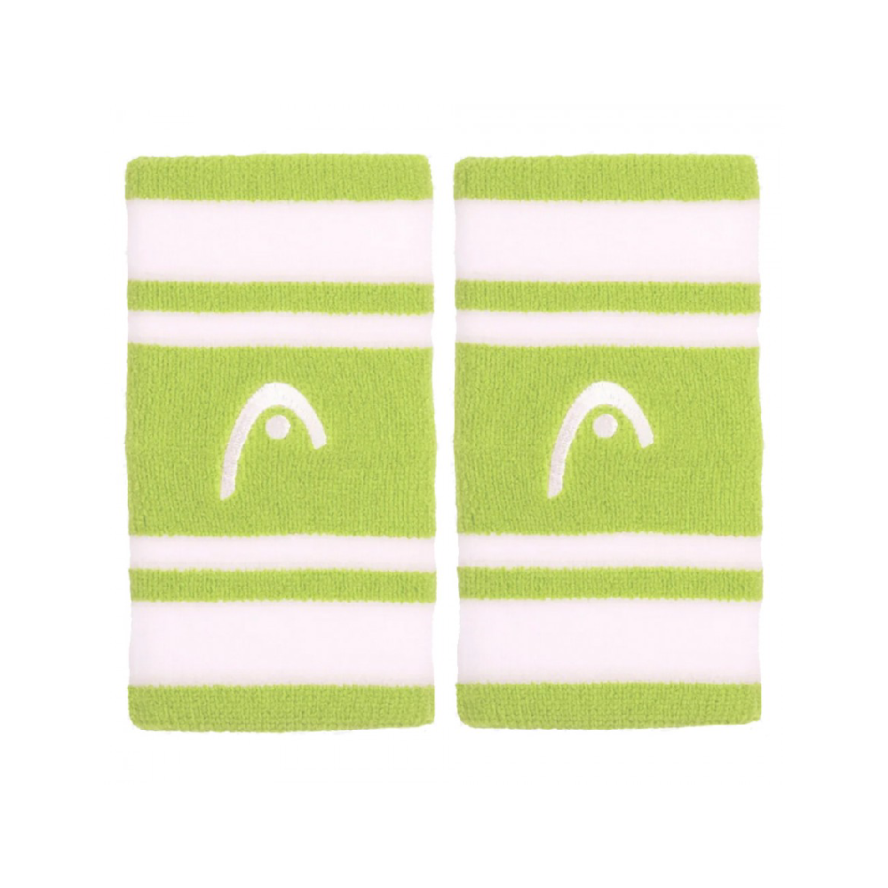 مچ بند تنیس هد سری 5 اینچ مدل 2 عددی رنگ سفید-سبز پسته ای