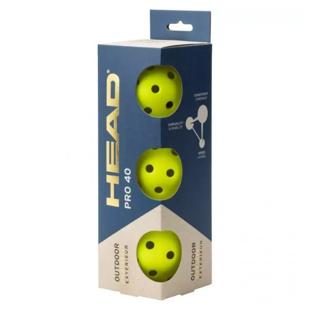 پک سه تایی توپ پیکل بال هد سری PRO 40 Outdoor